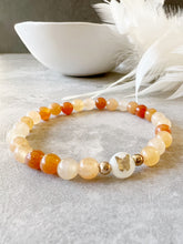 Load image into Gallery viewer, Semi Precious Stone Stretch Bracelets with accent beads