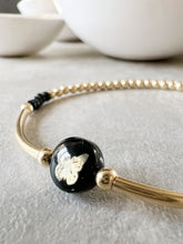 Load image into Gallery viewer, Gold Filled Bracelet with Glass Butterfly bead