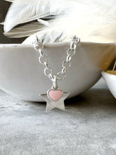 Load image into Gallery viewer, Sterling Silver Chain Bracelet with Star and Mini Heart Charms