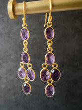 Load image into Gallery viewer, Ira Chandelier 5 gem cascading Earrings