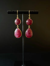 Load image into Gallery viewer, India Double gemstone drop earrings