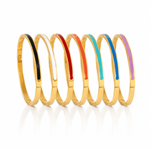 Load image into Gallery viewer, Stainless Steel colourful enamel bangle - 7 colours