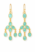 Load image into Gallery viewer, Idha Chandelier 8 gem cascading Earrings