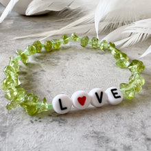 Load image into Gallery viewer, Semi Precious Crystal Chip Affirmation Bracelets