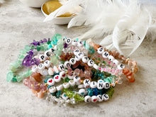 Load image into Gallery viewer, Semi Precious Crystal Chip Affirmation Bracelets