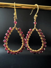 Load image into Gallery viewer, Gemstone Midi teardrop earrings