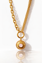 Load image into Gallery viewer, Crystal Charm Stainless Steel double row necklace