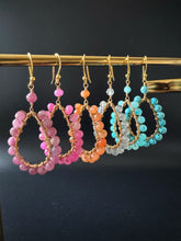Load image into Gallery viewer, Gemstone Midi teardrop earrings