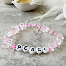 Load image into Gallery viewer, Semi Precious Crystal Chip Affirmation Bracelets