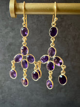 Load image into Gallery viewer, Idha Chandelier 8 gem cascading Earrings