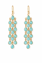 Load image into Gallery viewer, Ilaa Chandelier 13 gem cascading Earrings