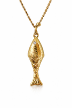 Load image into Gallery viewer, Stainless Steel Gold Fish pendant on Satellite Necklace