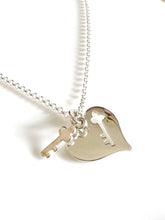 Load image into Gallery viewer, Sterling Silver “Key to my Heart” Necklace