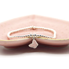 Load image into Gallery viewer, Pink Butterfly Sterling Silver Necklace