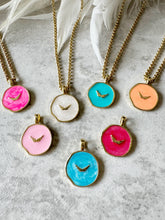 Load image into Gallery viewer, Gold Boho "Summer Vibes" Angel Wings Enamel Pendant Necklace - 7 colours