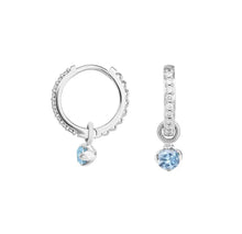Load image into Gallery viewer, Crystal round drop multiway huggie hoop earrings