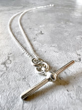 Load image into Gallery viewer, T Bar Sterling Silver Necklace
