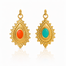 Load image into Gallery viewer, Pretty beaded teardrop charm pendant - 2 colours