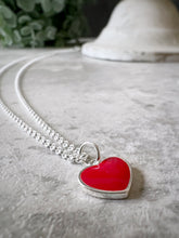 Load image into Gallery viewer, Red Heart Sterling Silver Necklace