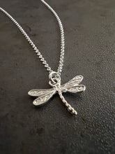 Load image into Gallery viewer, Dragonfly Sterling Silver Necklace