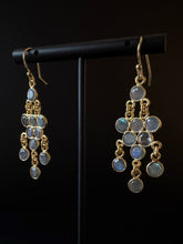 Load image into Gallery viewer, Inika Chandelier 10 gem cascading Earrings