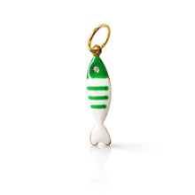 Load image into Gallery viewer, Mini colourful stripy fish charm - 14 colours