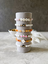 Load image into Gallery viewer, Semi Precious Stone Stretch Bracelets with accent beads