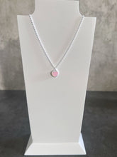 Load image into Gallery viewer, Turquoise Blue /Baby Pink Heart Sterling Silver Necklace