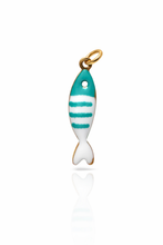 Load image into Gallery viewer, Mini colourful stripy fish charm - 14 colours