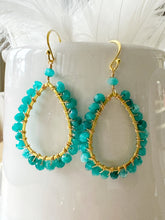 Load image into Gallery viewer, Gemstone Maxi teardrop earrings