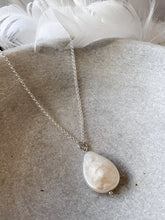Load image into Gallery viewer, Teardrop Freshwater Pearl pendant Sterling Silver necklace