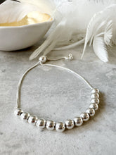 Load image into Gallery viewer, Sterling Silver Adjustable Ball Slider Bracelet
