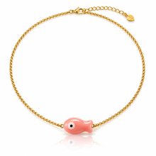 Load image into Gallery viewer, Enamelled Fish Gold Chain Necklace - 11 colours