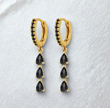 Load image into Gallery viewer, Crystal Coloured drop huggies