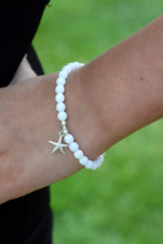 Load image into Gallery viewer, Gold Vermeil Starfish Charm 6mm Beaded Bracelet