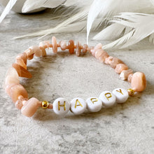 Load image into Gallery viewer, Semi Precious Crystal Chip Affirmation Bracelets