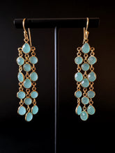 Load image into Gallery viewer, Ilaa Chandelier 13 gem cascading Earrings