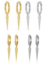 Load image into Gallery viewer, Spike Charm Huggie hoops - 4 styles