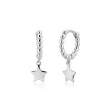 Load image into Gallery viewer, Bobble Star/Moon Charm Huggie hoops