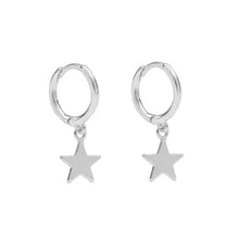 Load image into Gallery viewer, Star Charm huggie hoop earrings