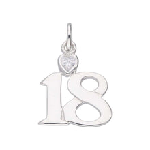 Load image into Gallery viewer, Sterling Silver 18th birthday celebration pendant/charm