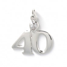 Load image into Gallery viewer, Sterling Silver 40th birthday celebration pendant/charm