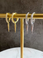 Load image into Gallery viewer, Spike Charm Huggie hoops - 4 styles