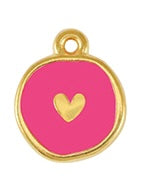 Load image into Gallery viewer, Gold Boho "Summer Vibes" Heart Enamel Pendant Necklace - 3 colours