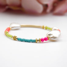 Load image into Gallery viewer, Large Baroque Freshwater Pearl Summer Bracelet