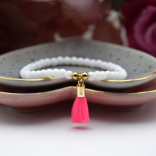 Load image into Gallery viewer, Neon Mini Tassel Bead Bracelet