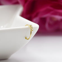 Load image into Gallery viewer, 3 CZ Stone Slim Ear Cuff