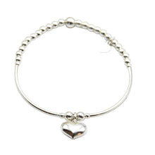 Load image into Gallery viewer, Puff Heart Bead and Tube Bracelet