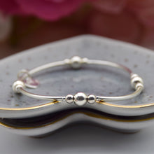 Load image into Gallery viewer, Sterling Silver Simplicity Tube and Ball Bracelet