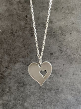 Load image into Gallery viewer, Cutout Heart Sterling Silver Necklace